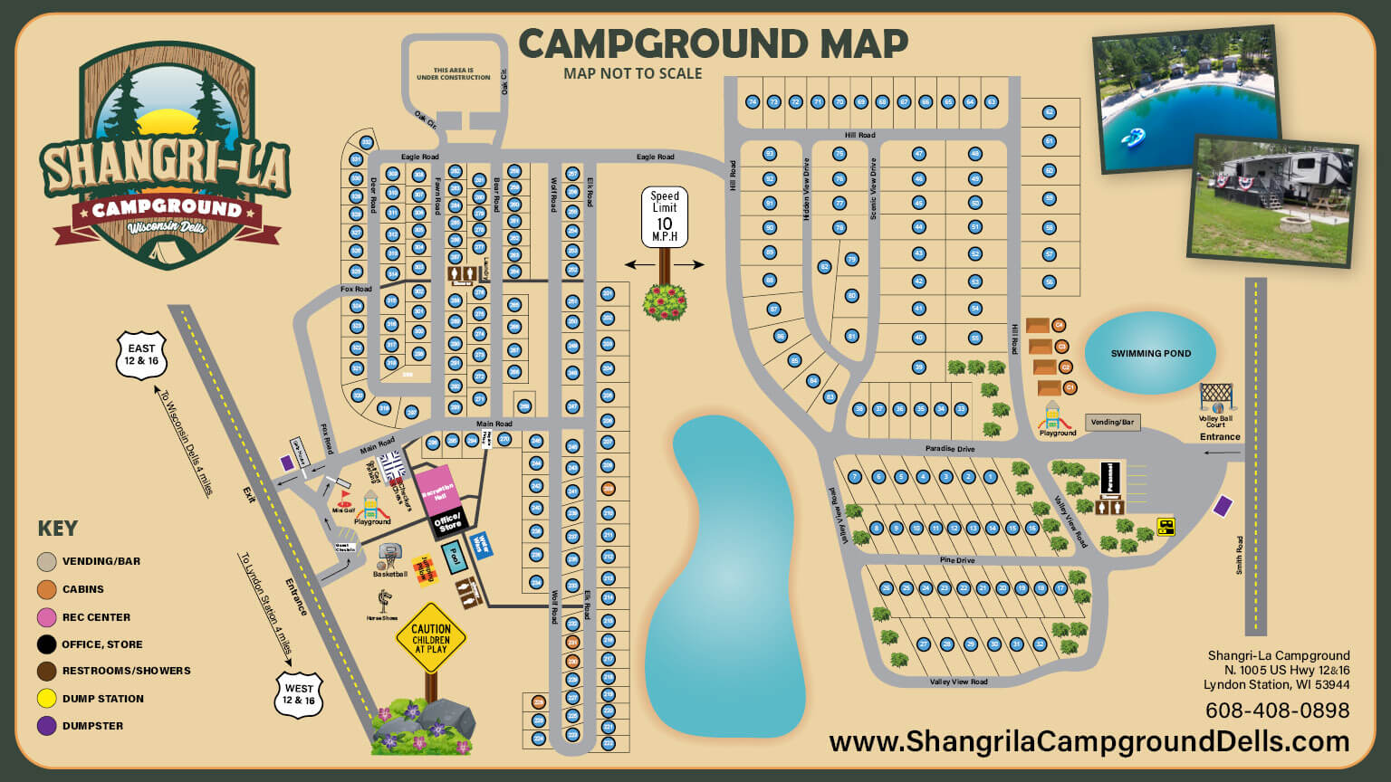 Campground Map ShangriLa Campground
